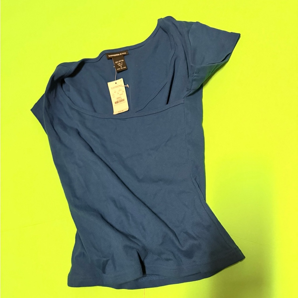 Express Jeans Blue Women’s Double Layer Shirt Small
